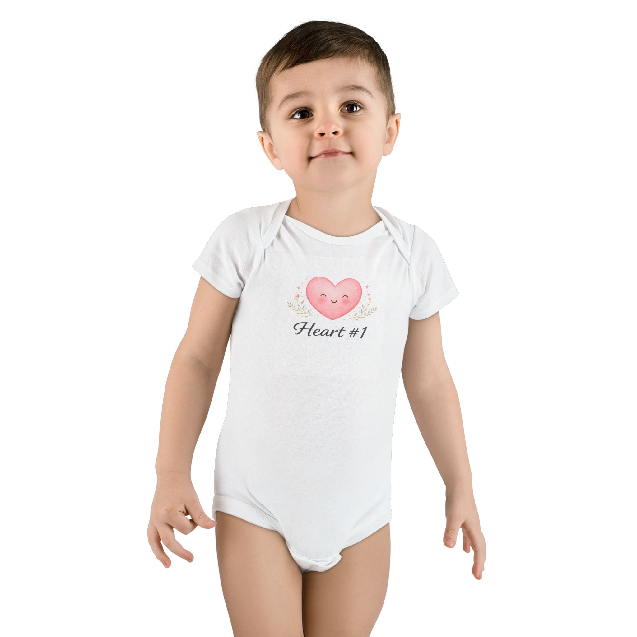 "Heart #1" Short Sleeve Onesie
